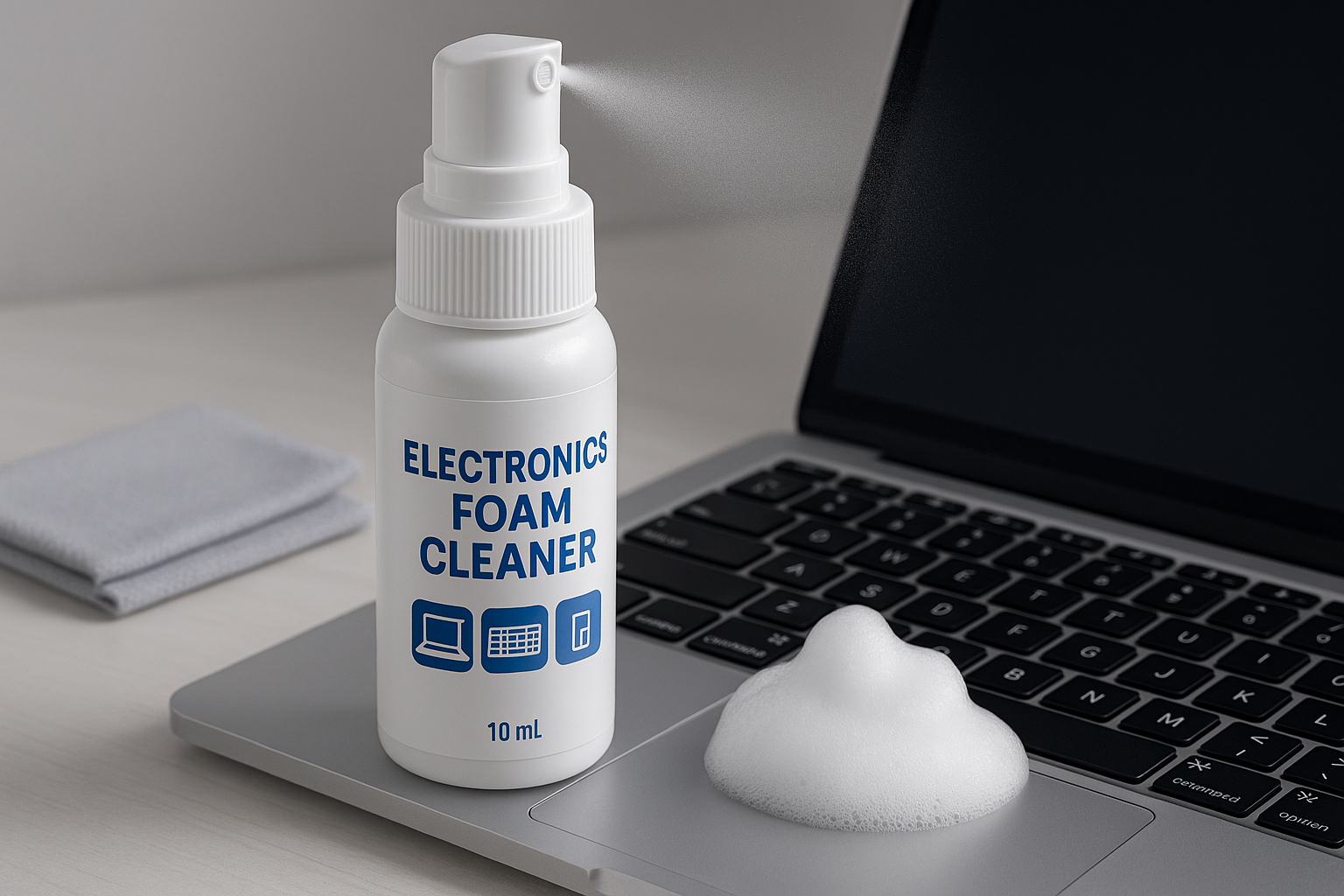 Foam cleaner for laptop gadgets