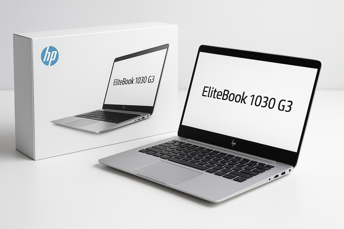 HP 1030 G3 laptop product and package