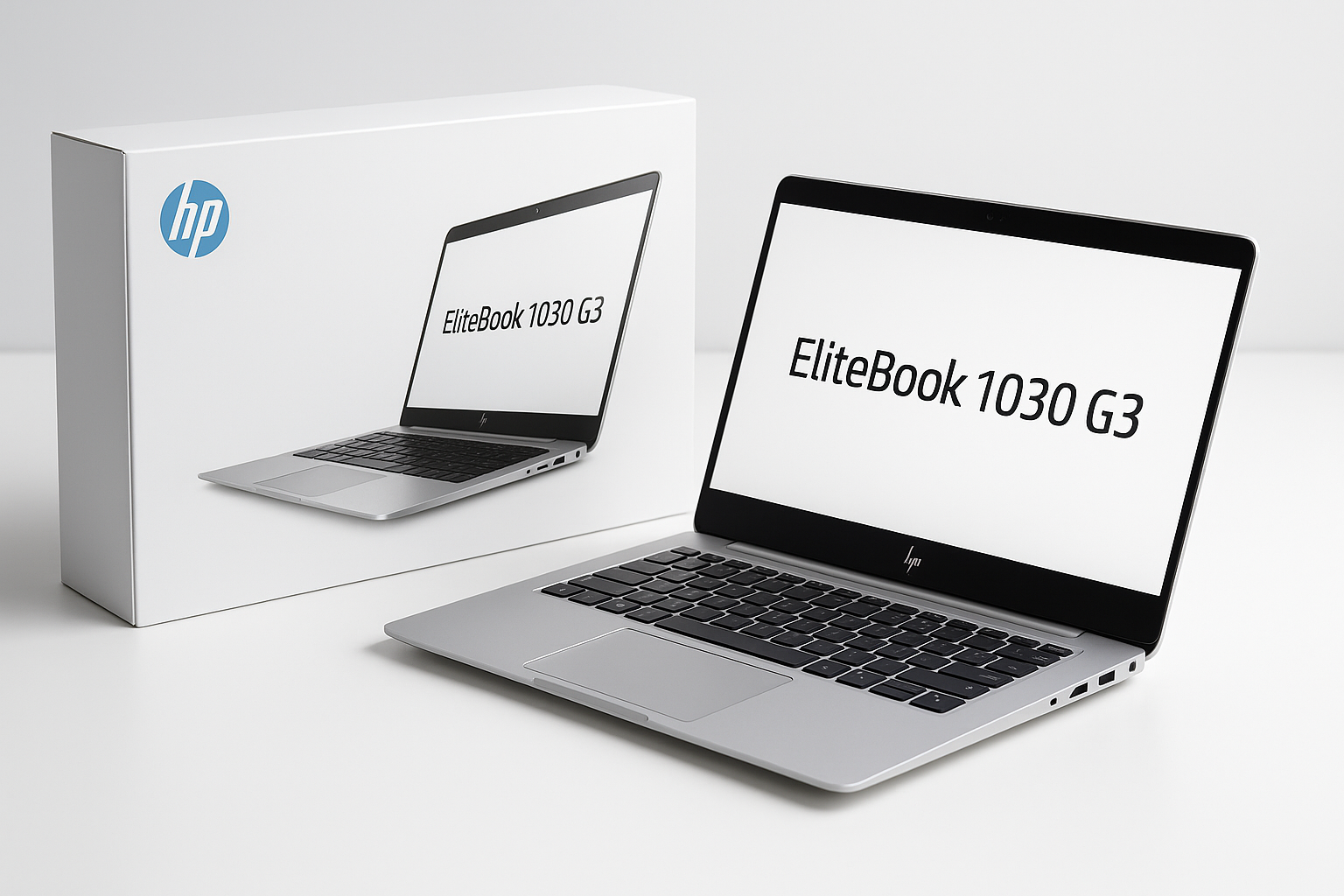 HP 1030 G3 laptop product and package