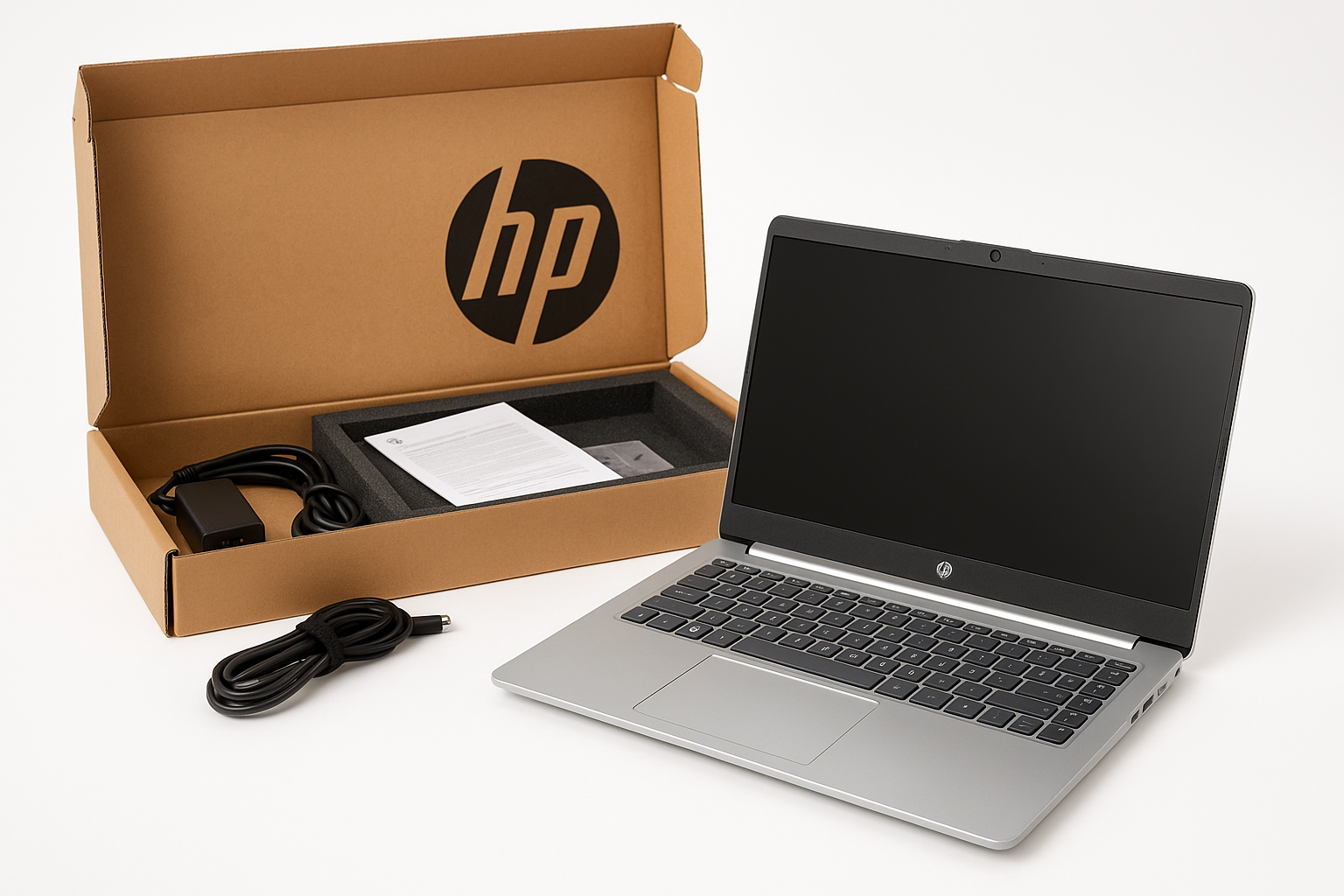 HP 14-Ep0120 laptop package and product