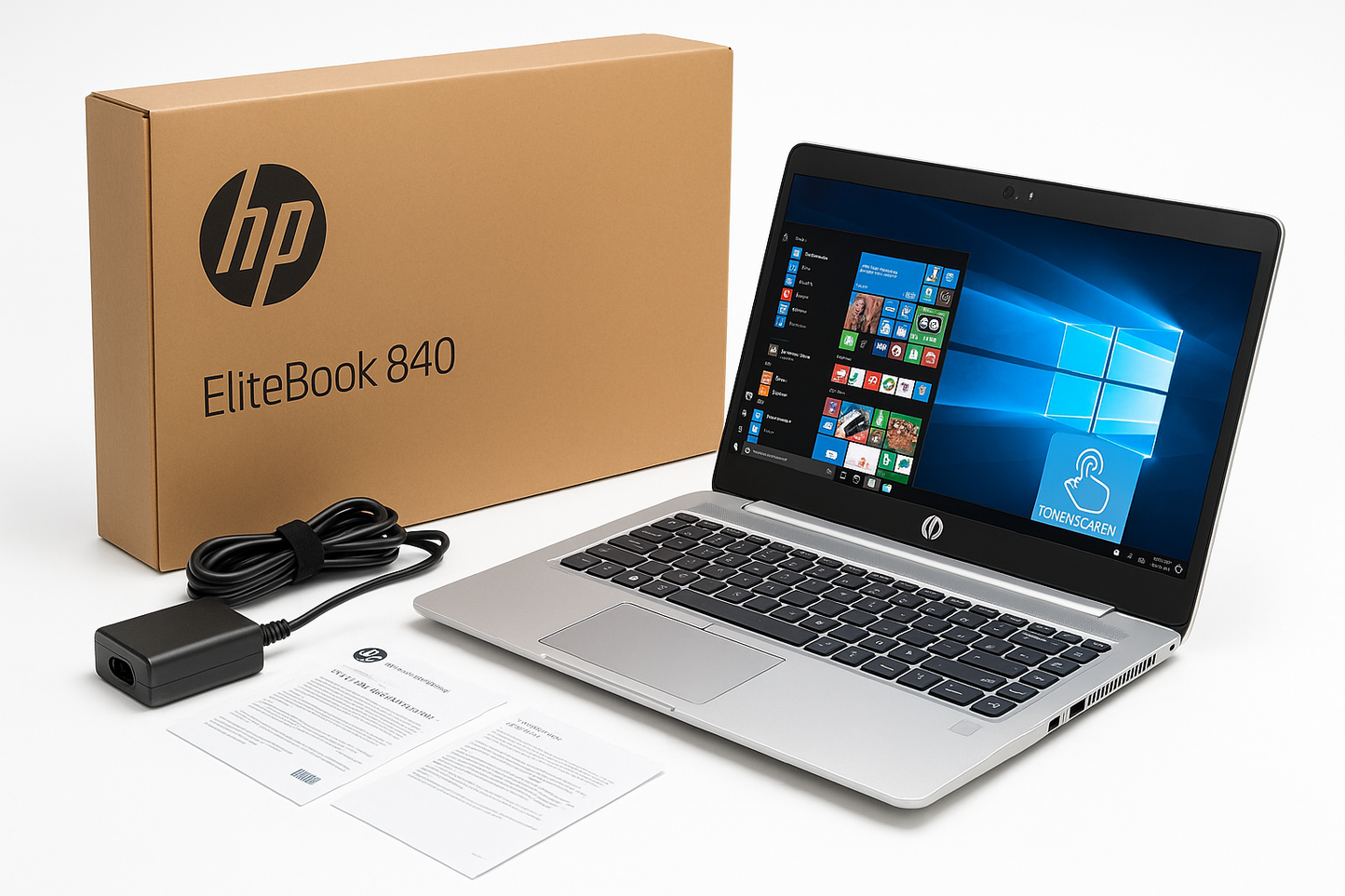 HP 840 G5 Touchscreen package and product