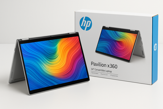 HP Pavilion x360 14" EK1035 product and package