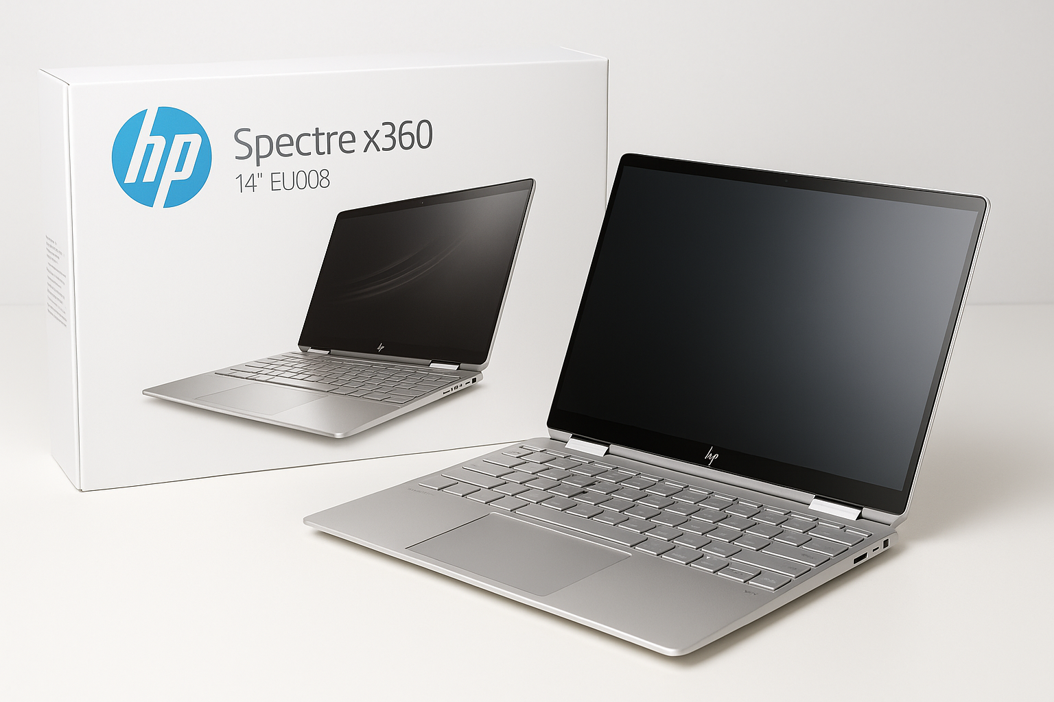 HP Spectre x360 14" EU008 package and product